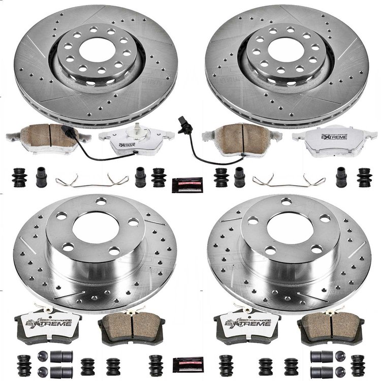 Street Warrior Brake Upgrade Kit Cross-Drilled and Slotted Rotors Z26 Extreme Street Performance Bra