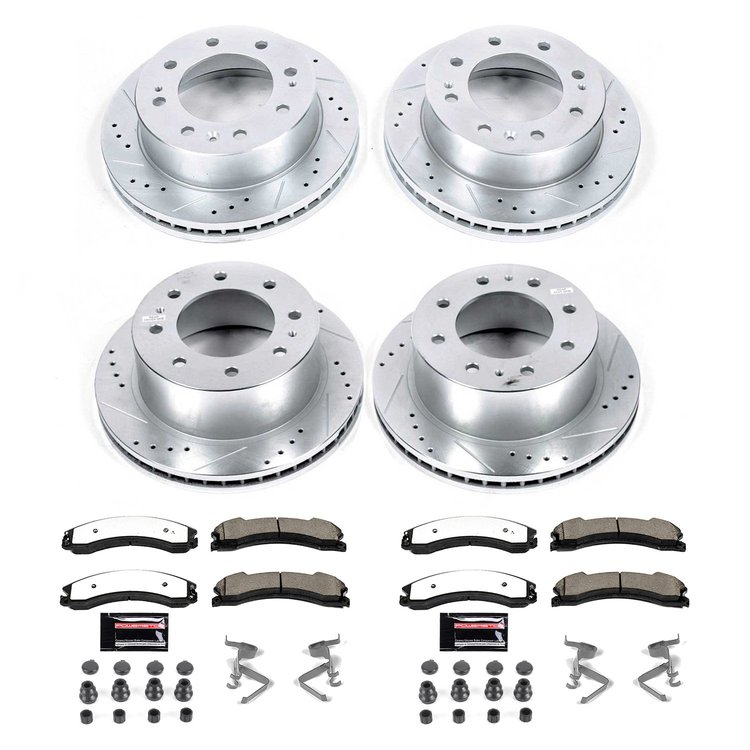 Truck and Towing Z36 Brake Pad & Rotor Kit Cross-Drilled and Slotted Rotors Z36 Carbon Ceramic Brake