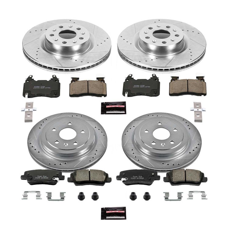 1 CLICK BRAKE KIT W/HDW Front & Rear 2014-2015 CADILLAC CTS/