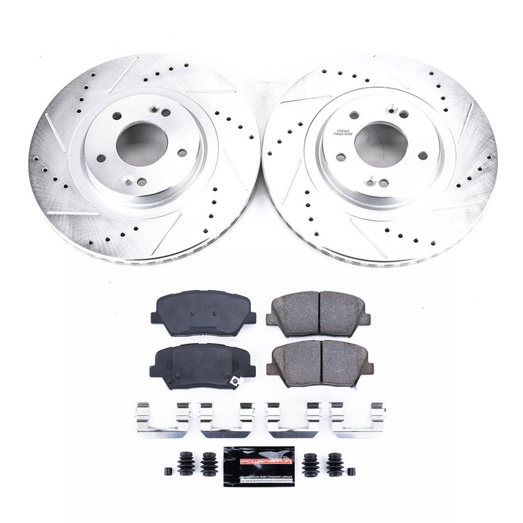 Z23 Evolution Front Brake Kit Fits Select 2013-2020 Hyundai, Kia Models