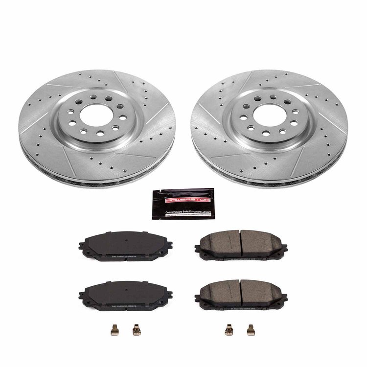 High Performance Brake Upgrade Kit Cross-Drilled and Slotted Rotors