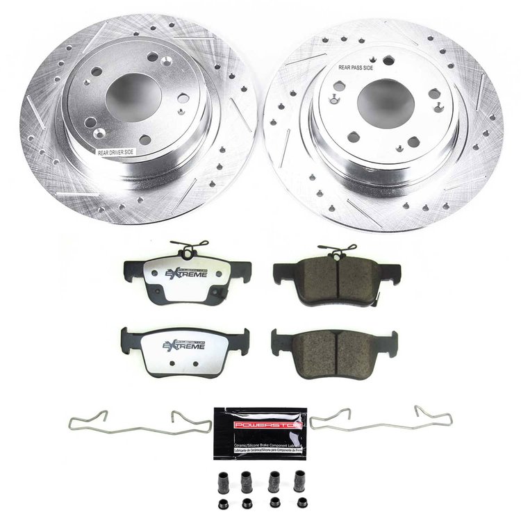 K8063-26 Z26 Street Performance Ceramic Brake Pad & Drilled & Slotted Rotor Kit
