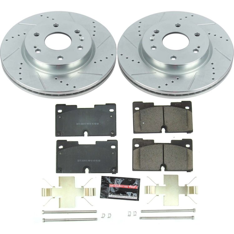 K8172 Z23 Daily Driver Carbon-Fiber Ceramic Brake Pad & Drilled & Slotted Rotor Kit