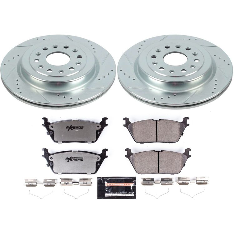 Z36 Rear Brake Pads and Rotors Kit Fits Late Model Ram 1500 Trucks