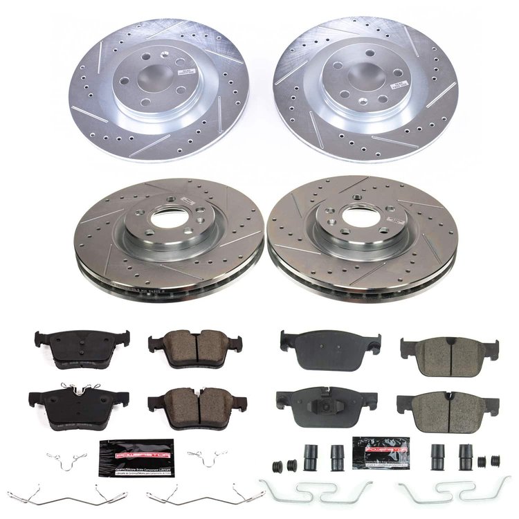 K8225 Z23 Daily Driver Carbon-Fiber Ceramic Brake Pad & Drilled & Slotted Rotor Kit