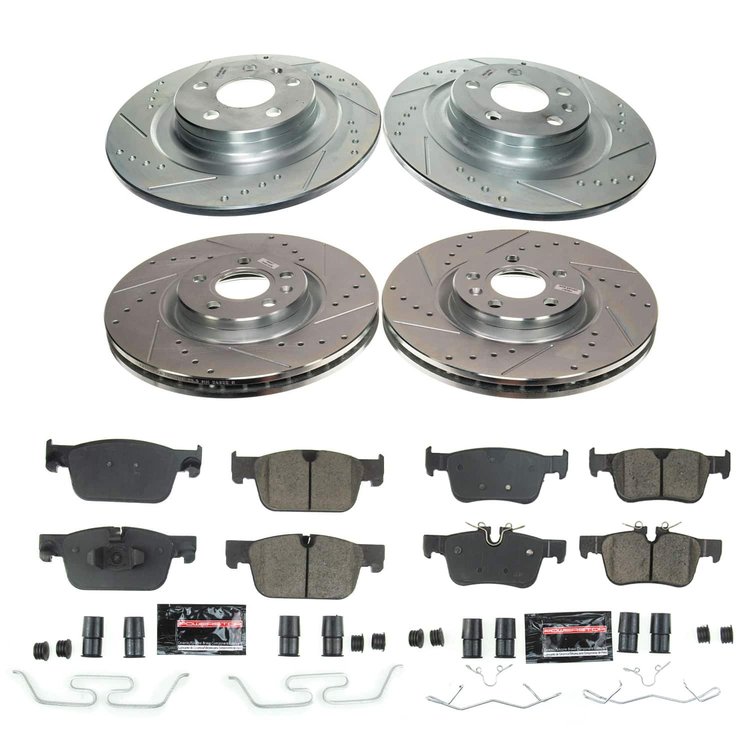 K8226 Z23 Daily Driver Carbon-Fiber Ceramic Brake Pad & Drilled & Slotted Rotor Kit