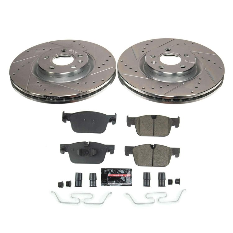 K8227 Z23 Daily Driver Carbon-Fiber Ceramic Brake Pad & Drilled & Slotted Rotor Kit