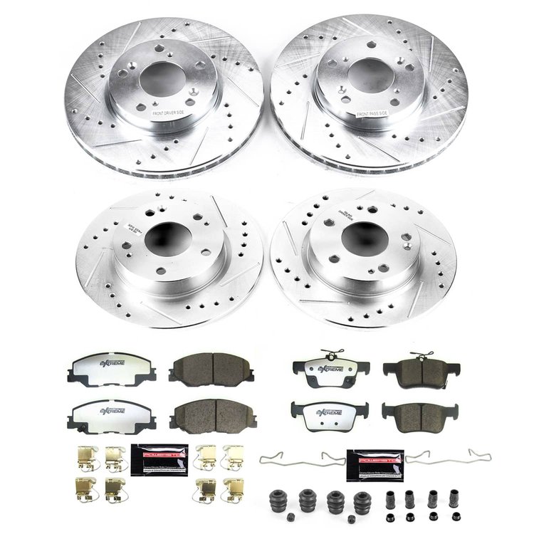 K8343-26 Z26 Street Performance Ceramic Brake Pad & Drilled & Slotted Rotor Kit