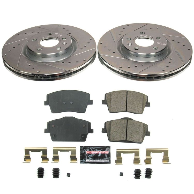 K8574 Z23 Daily Driver Carbon-Fiber Ceramic Brake Pad & Drilled & Slotted Rotor Kit