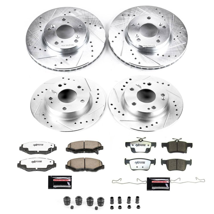 K8620-26 Z26 Street Performance Ceramic Brake Pad & Drilled & Slotted Rotor Kit