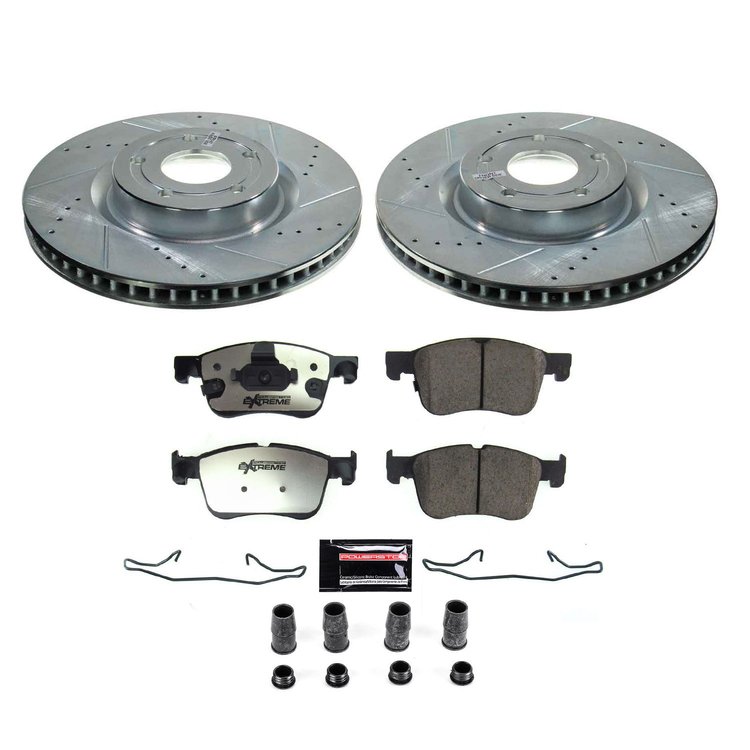 K8643-36 Z36 Truck & SUV Carbon-Fiber Ceramic Brake Pad & Drilled & Slotted Rotor Kit
