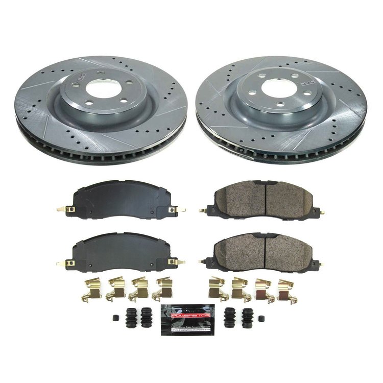 K8672 Z23 Evolution Sport Front Brake Rotor and Pads Kit Select Ford Explorer/Lincoln Aviator