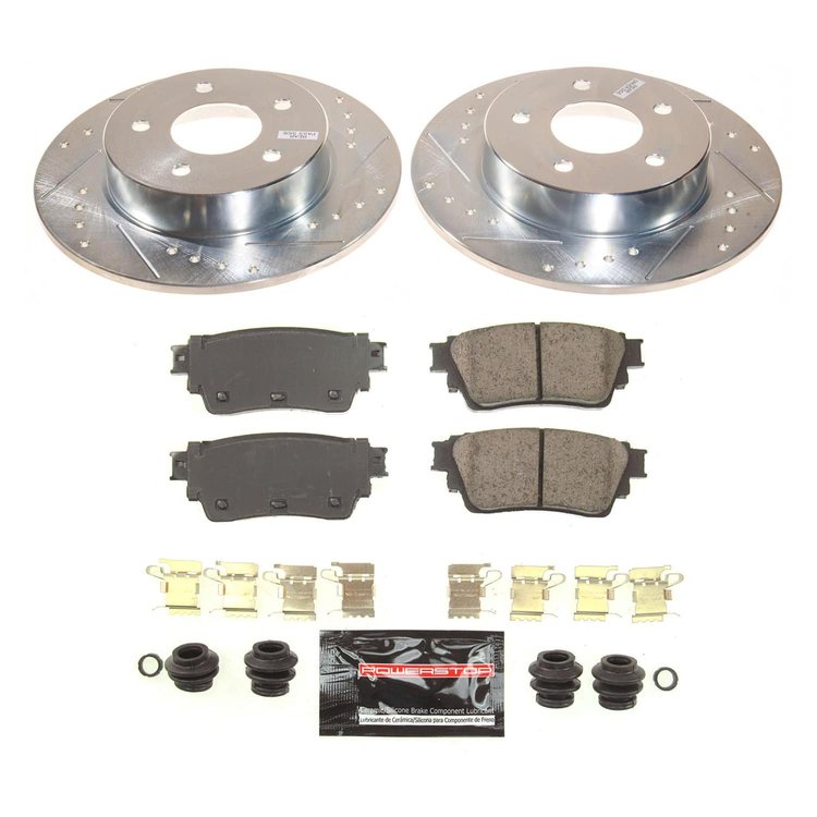 K8675 Z23 Daily Driver Carbon-Fiber Ceramic Brake Pad & Drilled & Slotted Rotor Kit