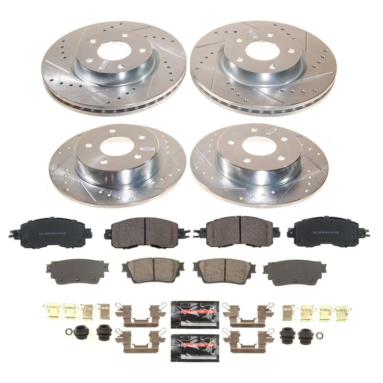 K8684 Z23 Daily Driver Carbon-Fiber Ceramic Brake Pad & Drilled & Slotted Rotor Kit