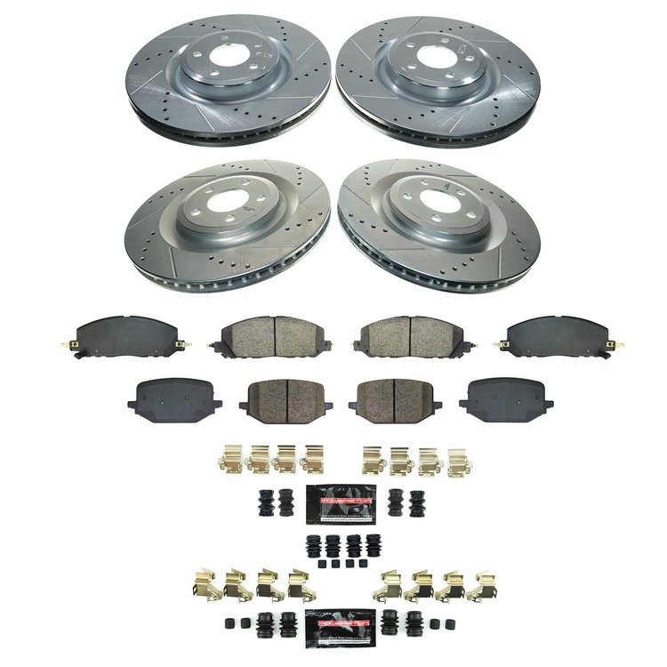 K8694-36 Z36 Truck & SUV Carbon-Fiber Ceramic Brake Pad & Drilled & Slotted Rotor Kit