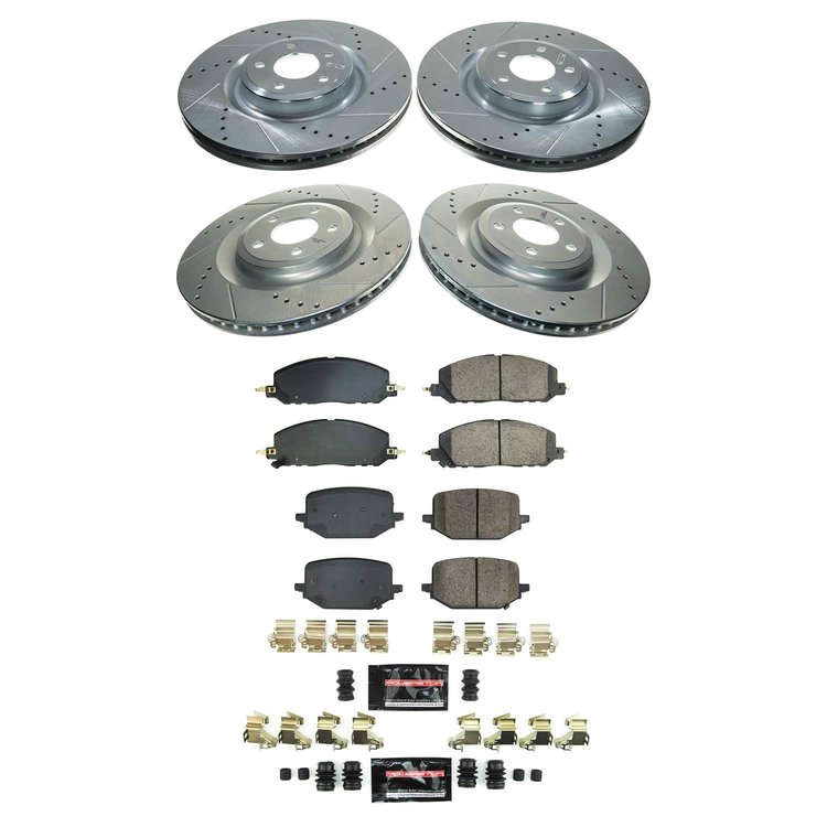 K8694 Z23 Daily Driver Carbon-Fiber Ceramic Brake Pad & Drilled & Slotted Rotor Kit