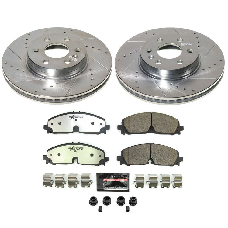 K8741-36 Z36 Truck & SUV Carbon-Fiber Ceramic Brake Pad & Drilled & Slotted Rotor Kit