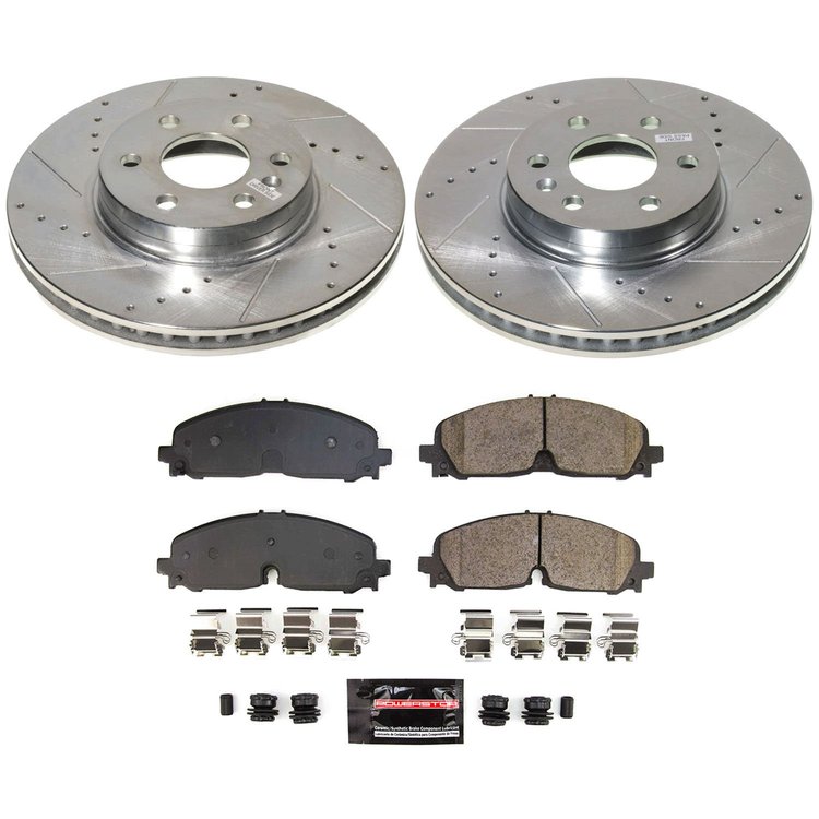 K8741 Z23 Daily Driver Carbon-Fiber Ceramic Brake Pad & Drilled & Slotted Rotor Kit