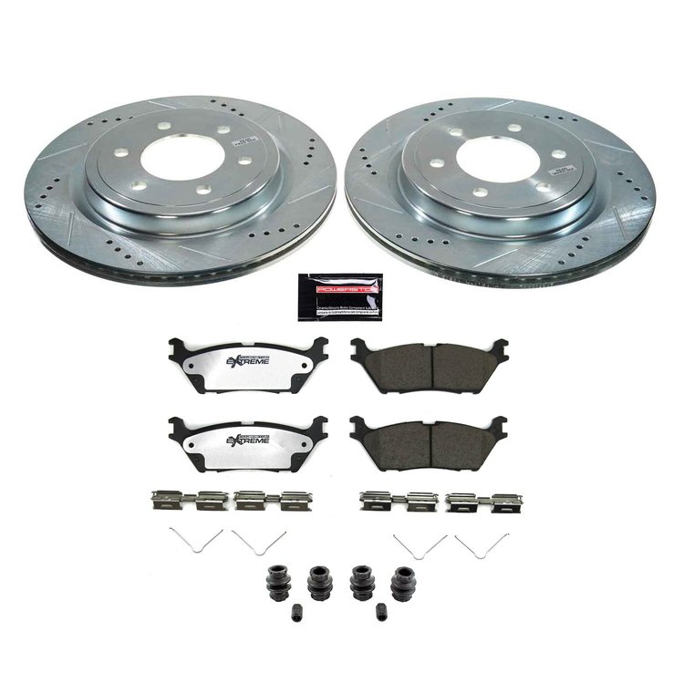 K8764-36 Z36 Truck & SUV Carbon-Fiber Ceramic Brake Pad & Drilled & Slotted Rotor Kit