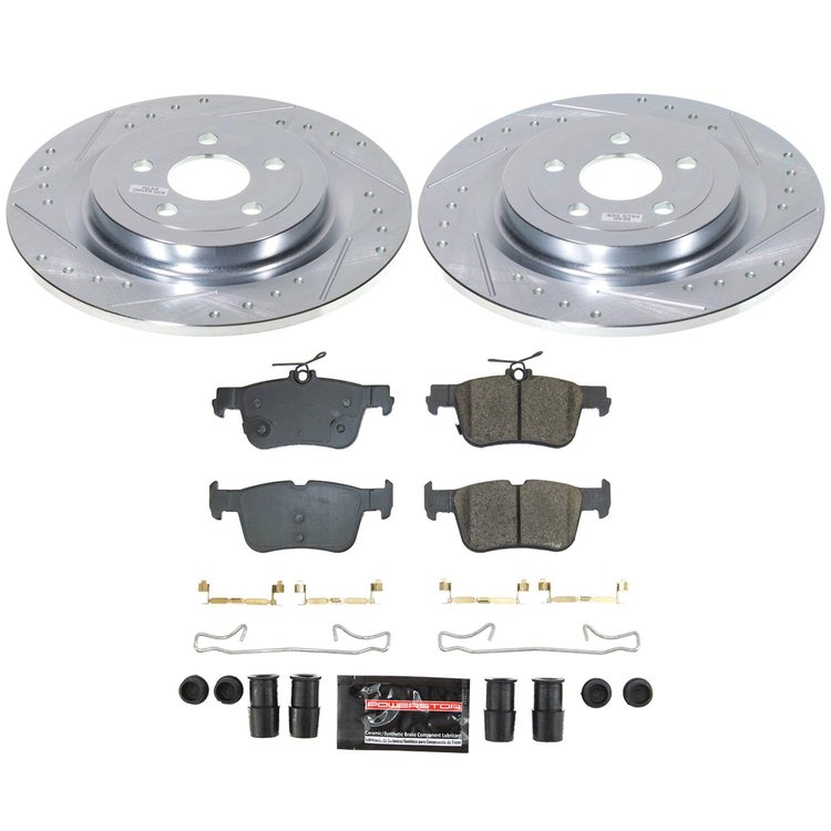 K8766 Z23 Daily Driver Carbon-Fiber Ceramic Brake Pad & Drilled & Slotted Rotor Kit