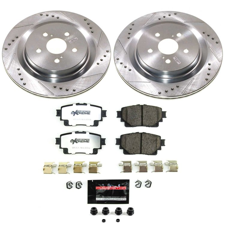 K8773-36 Z36 Truck & SUV Carbon-Fiber Ceramic Brake Pad & Drilled & Slotted Rotor Kit