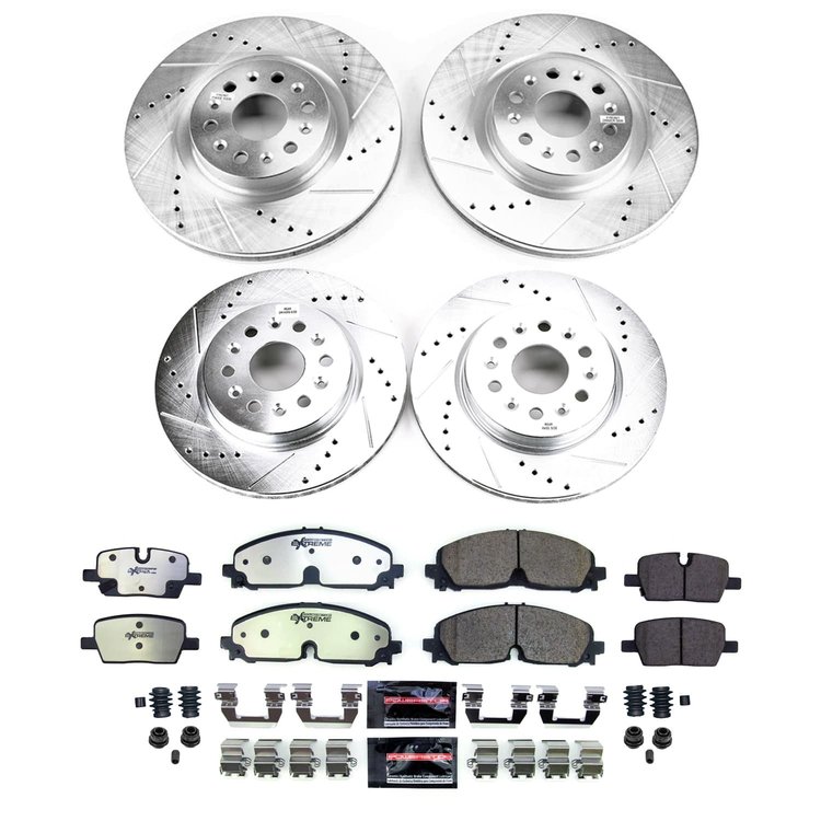 K8796-36 Z36 Truck & SUV Carbon-Fiber Ceramic Brake Pad & Drilled & Slotted Rotor Kit