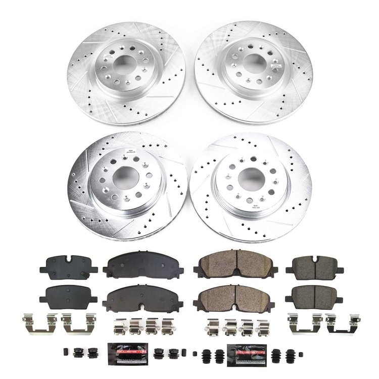 K8796 Z23 Daily Driver Carbon-Fiber Ceramic Brake Pad & Drilled & Slotted Rotor Kit