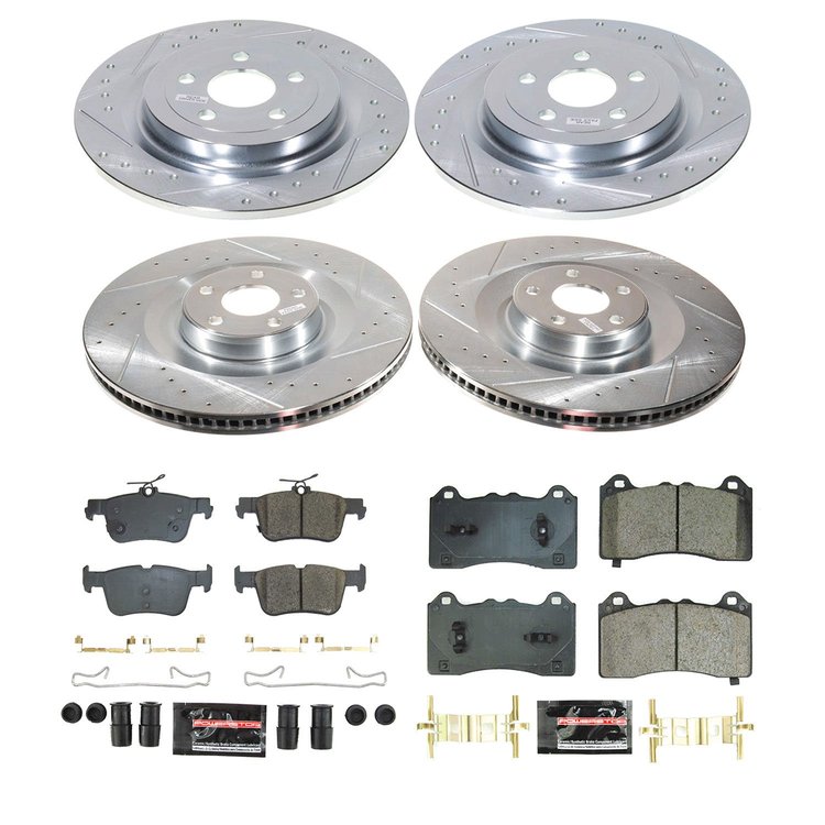 K8805 Z23 Daily Driver Carbon-Fiber Ceramic Brake Pad & Drilled & Slotted Rotor Kit