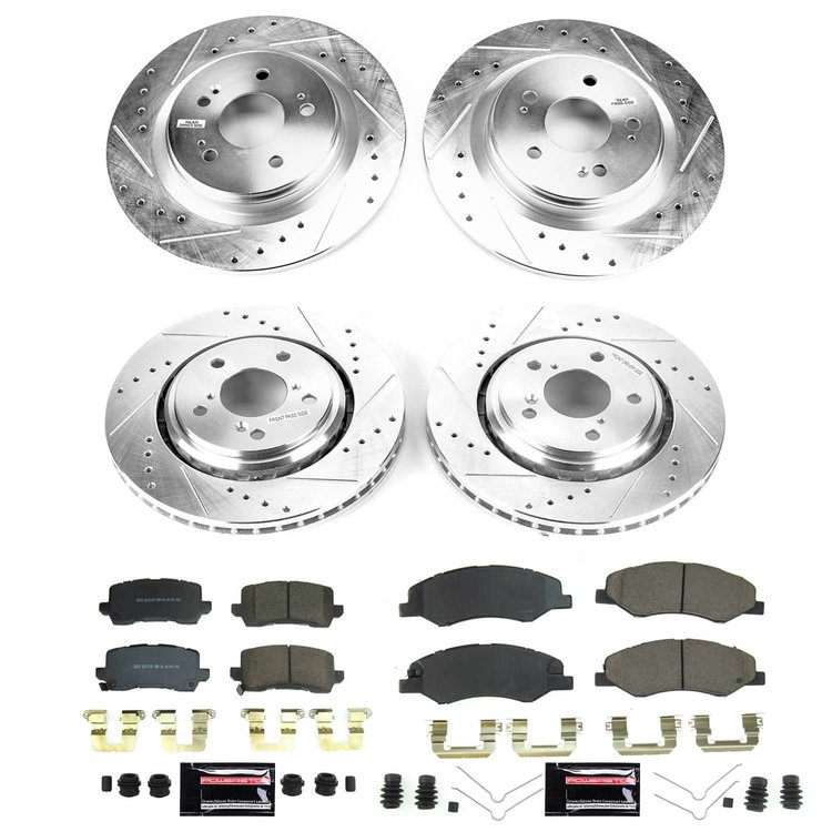 K8807 Z23 Daily Driver Carbon-Fiber Ceramic Brake Pad & Drilled & Slotted Rotor Kit