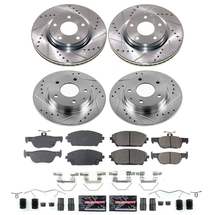 K8813 Z23 Daily Driver Carbon-Fiber Ceramic Brake Pad & Drilled & Slotted Rotor Kit