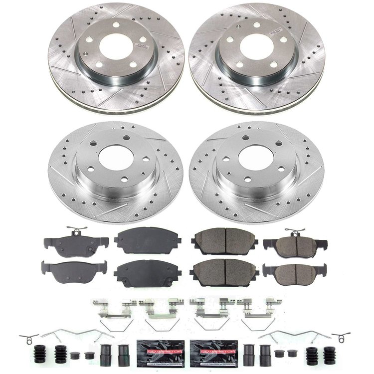 K8814 Z23 Daily Driver Carbon-Fiber Ceramic Brake Pad & Drilled & Slotted Rotor Kit