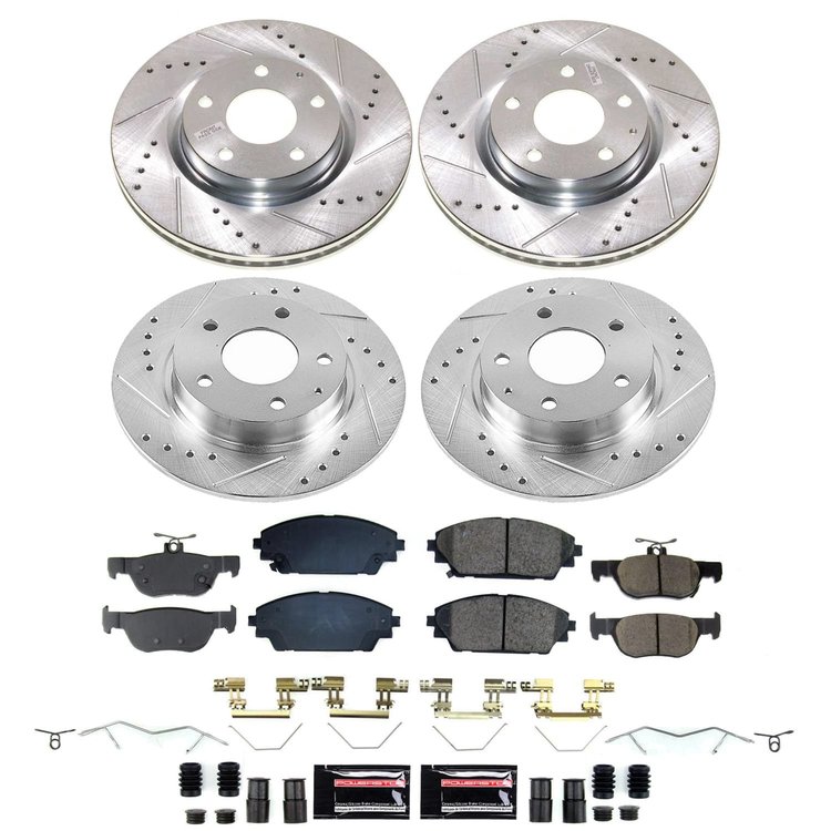 K8815 Z23 Daily Driver Carbon-Fiber Ceramic Brake Pad & Drilled & Slotted Rotor Kit