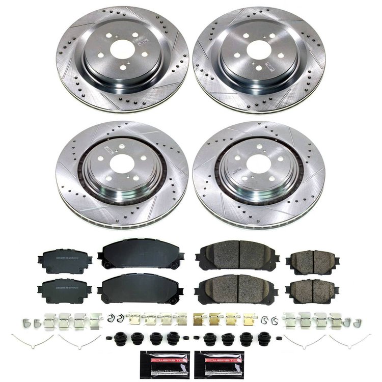K8817 Z23 Daily Driver Carbon-Fiber Ceramic Brake Pad & Drilled & Slotted Rotor Kit