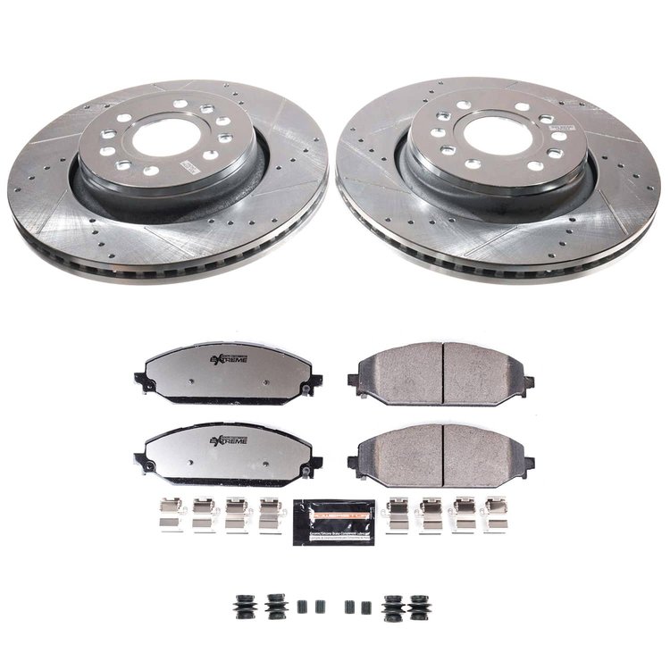 K8843-36 Z36 Truck & SUV Carbon-Fiber Ceramic Brake Pad & Drilled & Slotted Rotor Kit