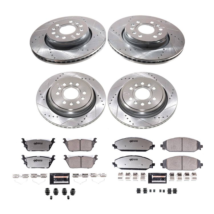 K8902-36 Z36 Truck & SUV Carbon-Fiber Ceramic Brake Pad & Drilled & Slotted Rotor Kit
