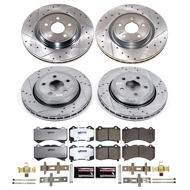 K8903-26 Z26 Street Performance Ceramic Brake Pad & Drilled & Slotted Rotor Kit