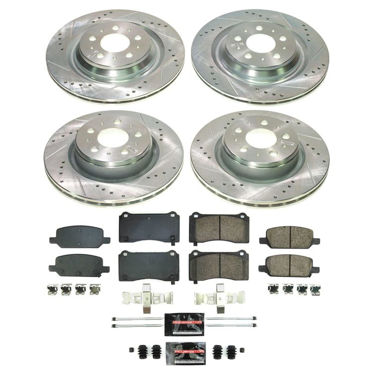 K8904 Z23 Daily Driver Carbon-Fiber Ceramic Brake Pad & Drilled & Slotted Rotor Kit