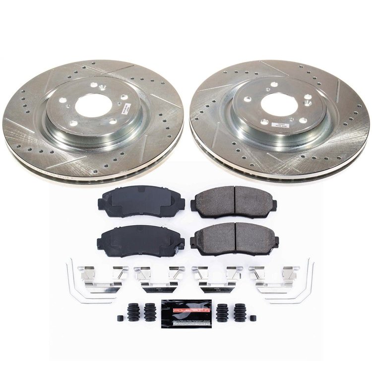 K8928 Z23 Daily Driver Carbon-Fiber Ceramic Brake Pad & Drilled & Slotted Rotor Kit