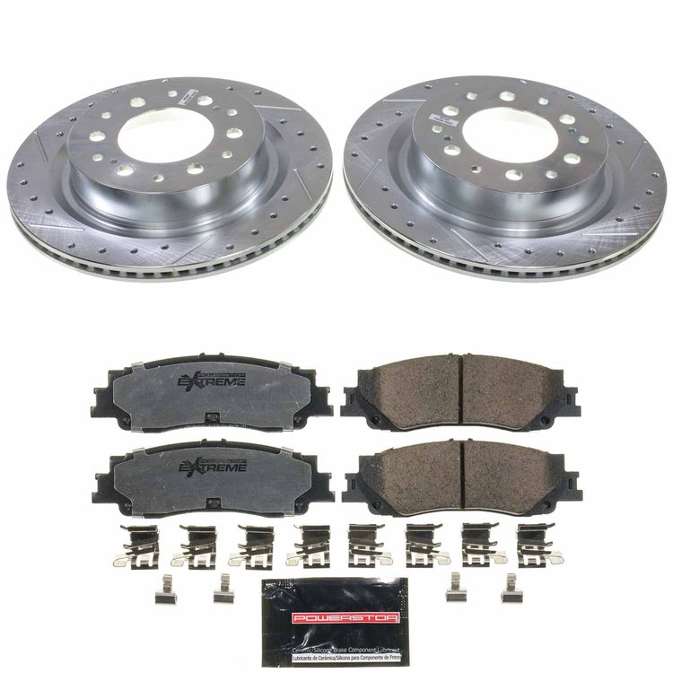 K8938-36 Z36 Truck & SUV Carbon-Fiber Ceramic Brake Pad & Drilled & Slotted Rotor Kit