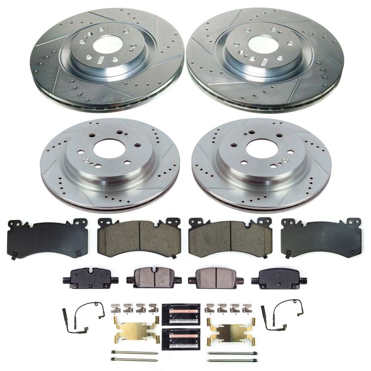 K8939 Z23 Daily Driver Carbon-Fiber Ceramic Brake Pad & Drilled & Slotted Rotor Kit