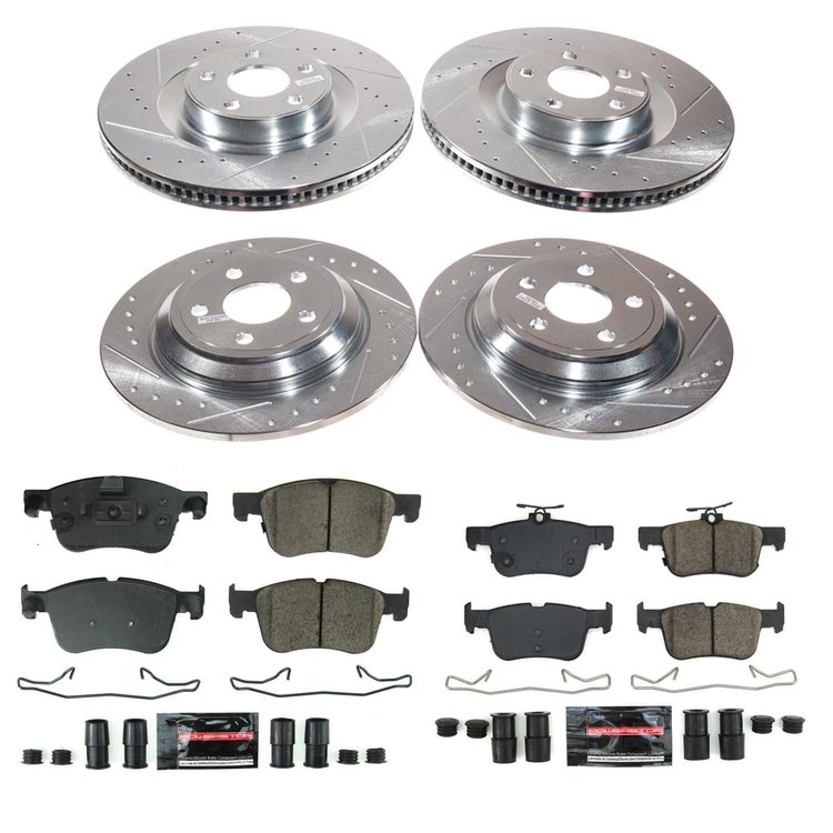 K8940 Z23 Daily Driver Carbon-Fiber Ceramic Brake Pad & Drilled & Slotted Rotor Kit