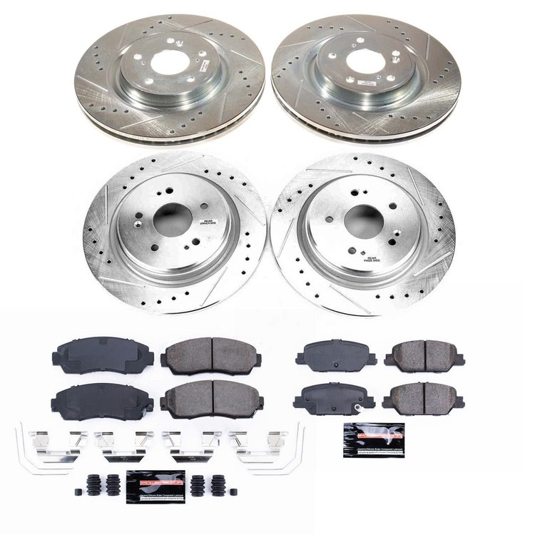 K8942 Z23 Daily Driver Carbon-Fiber Ceramic Brake Pad & Drilled & Slotted Rotor Kit