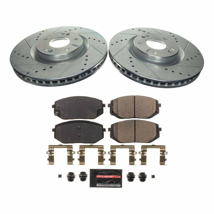 K9008 Z23 Daily Driver Carbon-Fiber Ceramic Brake Pad & Drilled & Slotted Rotor Kit