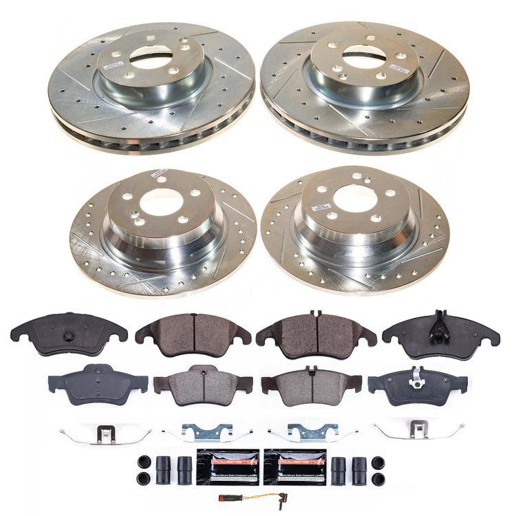 K9038 Z23 Daily Driver Carbon-Fiber Ceramic Brake Pad & Drilled & Slotted Rotor Kit