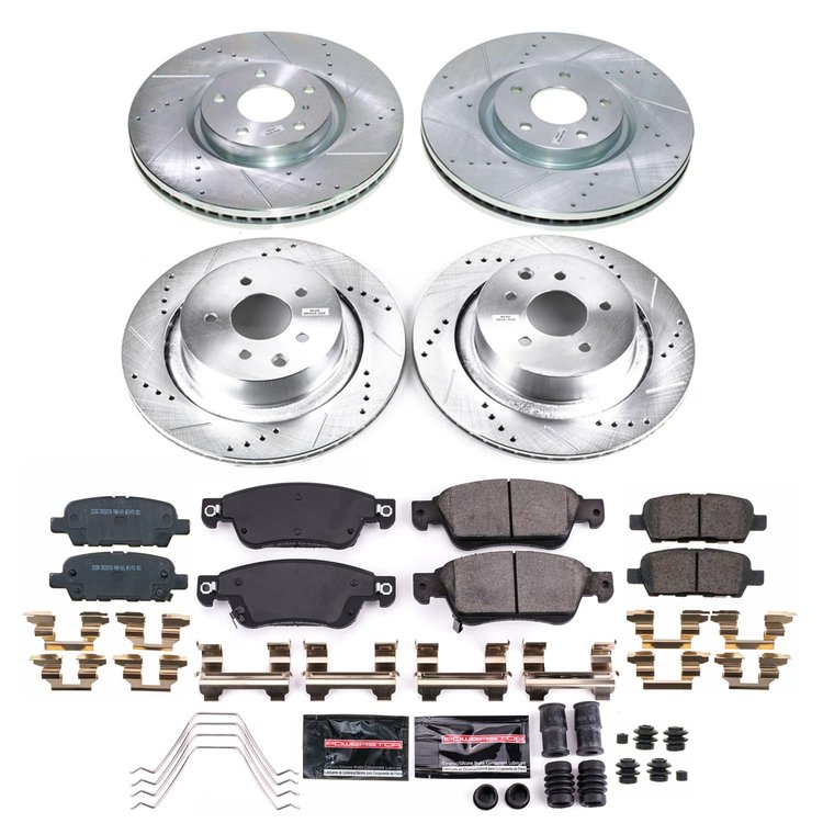 K9063 Z23 Daily Driver Carbon-Fiber Ceramic Brake Pad & Drilled & Slotted Rotor Kit