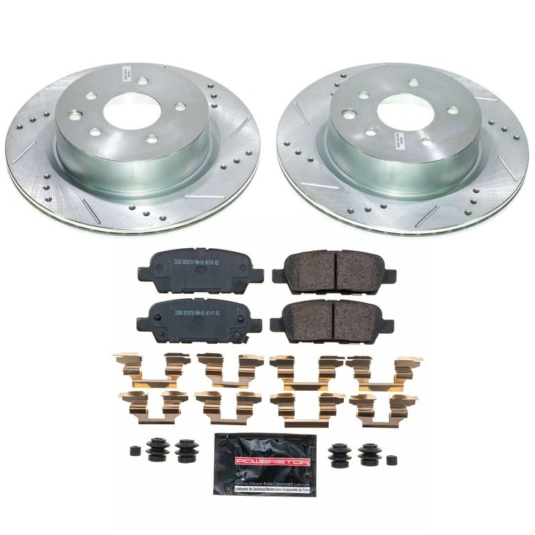 K9064 Z23 Daily Driver Carbon-Fiber Ceramic Brake Pad & Drilled & Slotted Rotor Kit