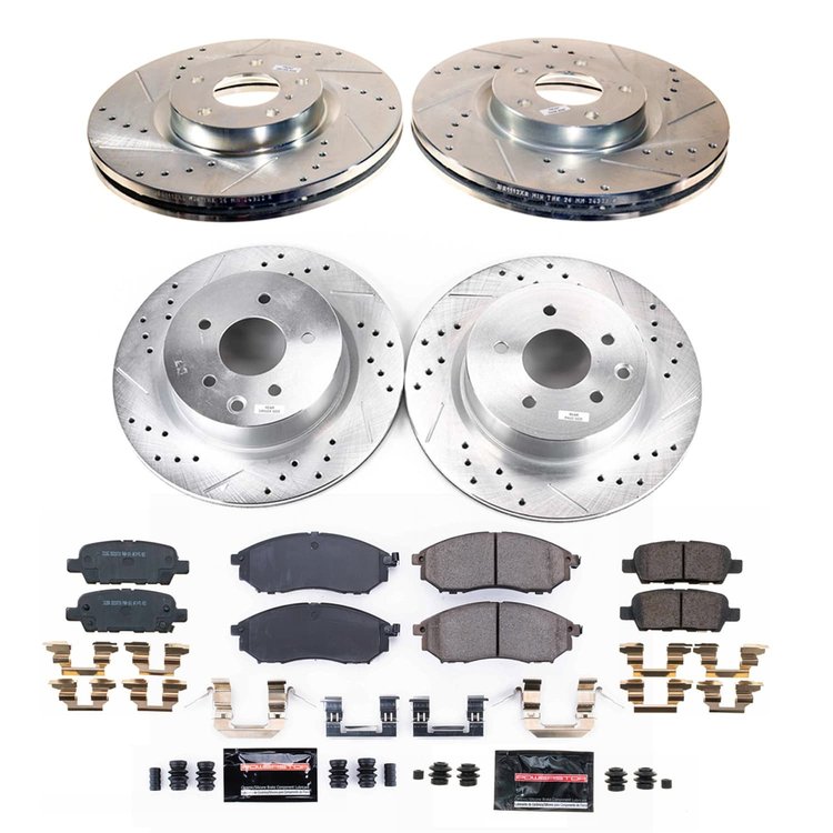 K9065 Z23 Daily Driver Carbon-Fiber Ceramic Brake Pad & Drilled & Slotted Rotor Kit