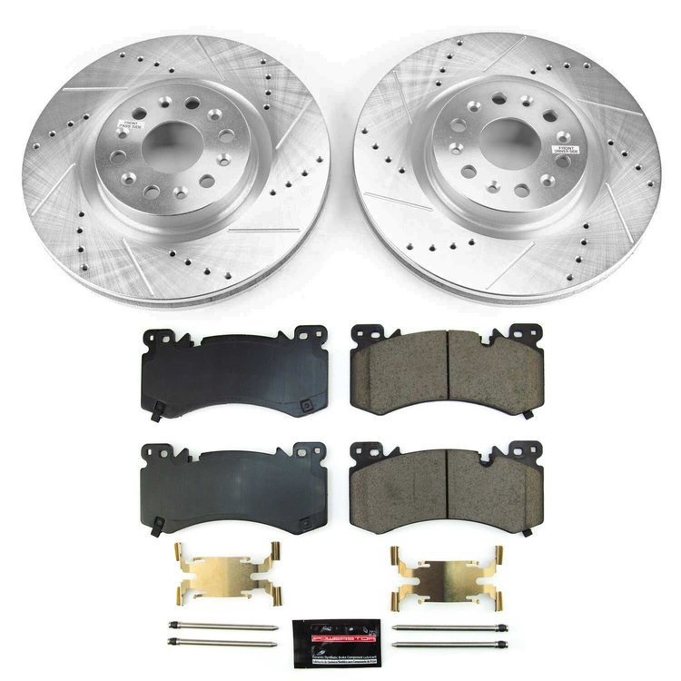 K9076 Z23 Daily Driver Carbon-Fiber Ceramic Brake Pad & Drilled & Slotted Rotor Kit