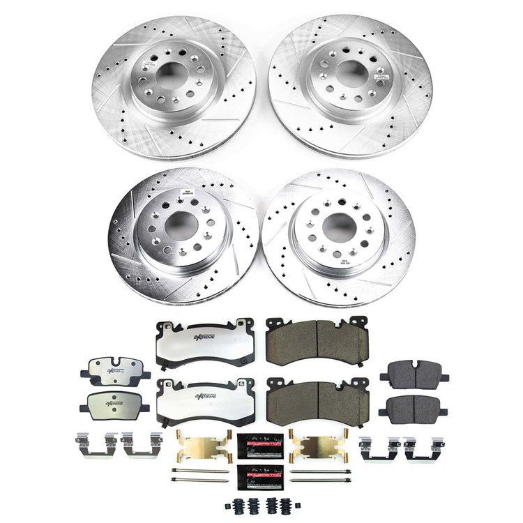 K9092-36 Z36 Truck & SUV Carbon-Fiber Ceramic Brake Pad & Drilled & Slotted Rotor Kit