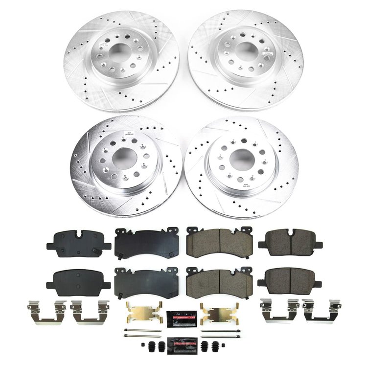 K9092 Z23 Daily Driver Carbon-Fiber Ceramic Brake Pad & Drilled & Slotted Rotor Kit